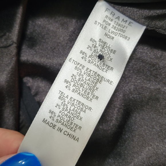 Frame Women's Black Double-Breasted Blazer Size 2 - Picture 9 of 12